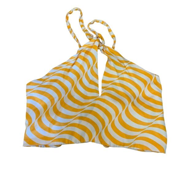 Zara Retro Halter Crop Top Size US Medium - Picture 2 of 4